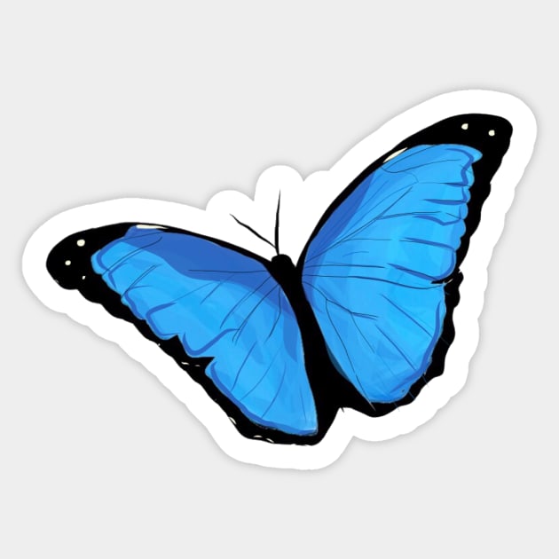 Morpho Butterfly Sticker by ubercuties